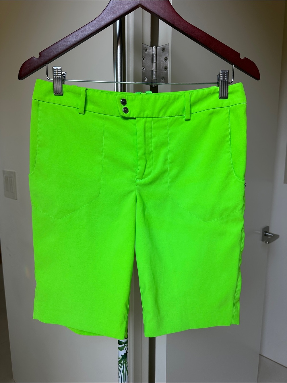 RLX Ralph Lauren Neon Green Golf Bermuda Shorts